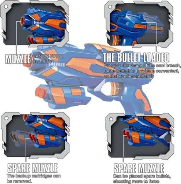 Nerf  with 6 Dart for Kids Gift Birthday Eid Gift wholesale 6