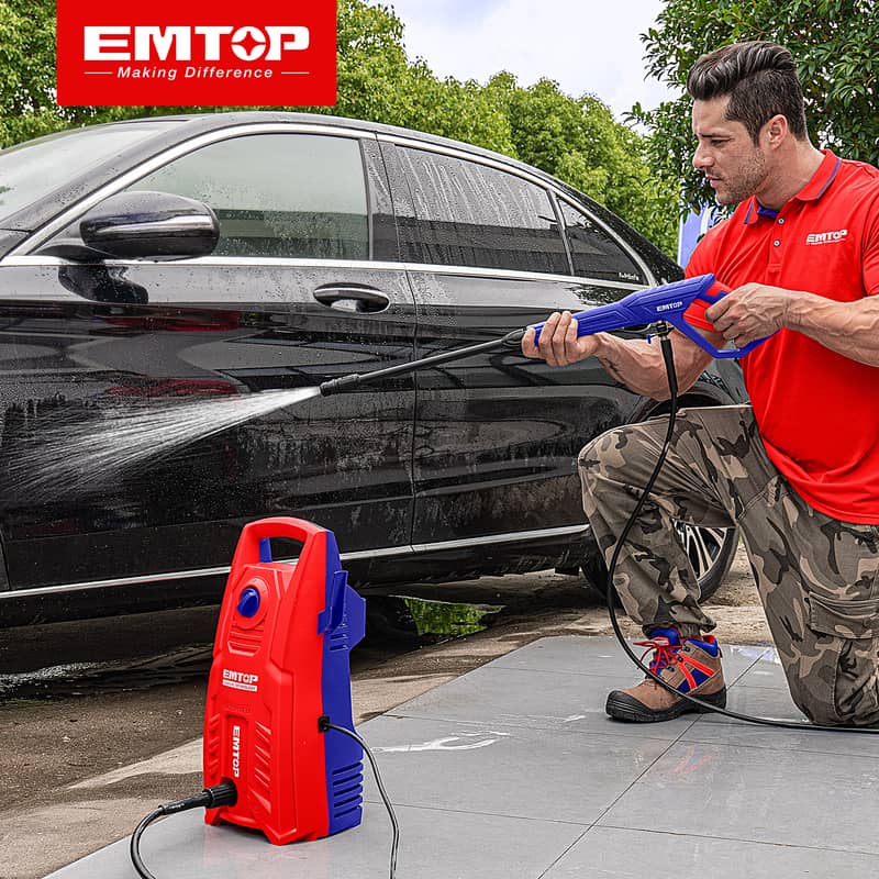 EMTOP High Pressure Car Washer Machine - 130 Bar + Copper Motor 10