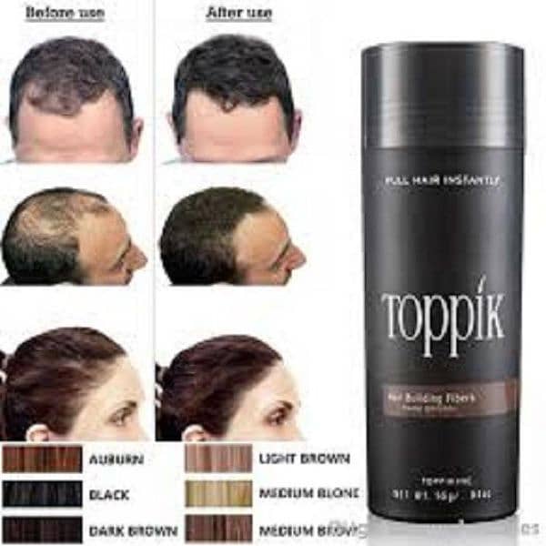 Toppik Hair Building Fiber Fuller Looking Hair for Men & Women(27.5g) 0