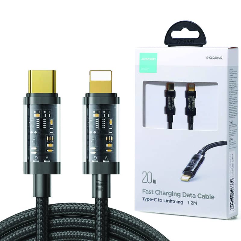 JOYROOM S-CL020A12 TYPE-C TO LIGHTNING 20W DATA CABLE 1.2M TRANSPARENT 2