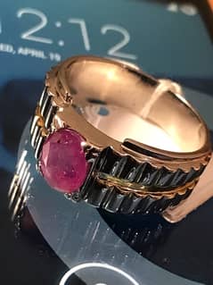 Afghanistan ruby silver Rolex ring