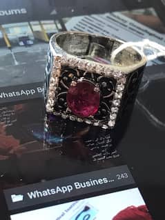 Afghanistan ruby Sterling ring 925
