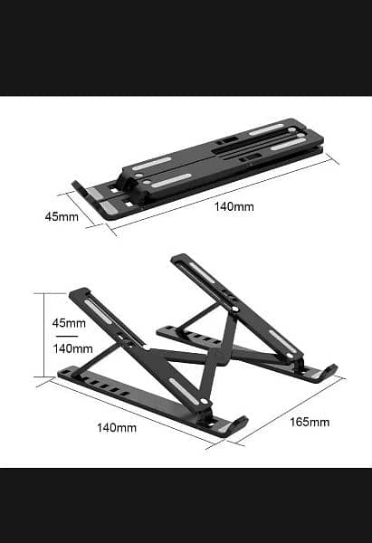 Laptop Stand Adjustable plastic body Tablet Holder Folding Portable 2