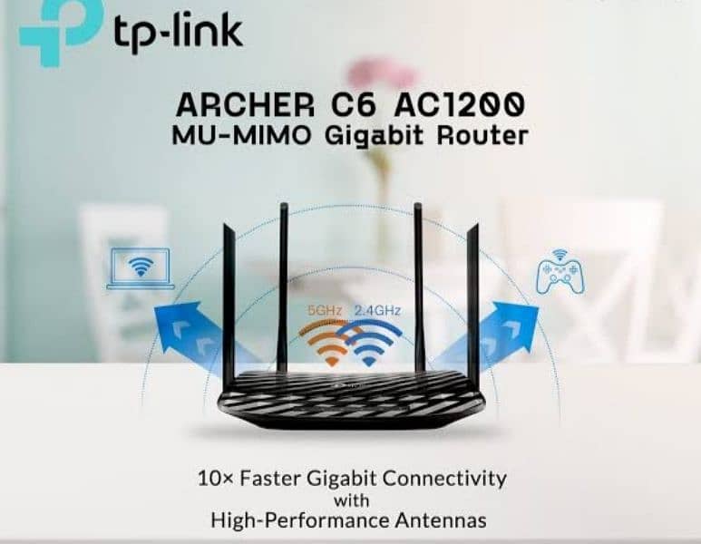 Tp-link C6 Archer wifi Router Dualband gigabyte best gaming divice 0