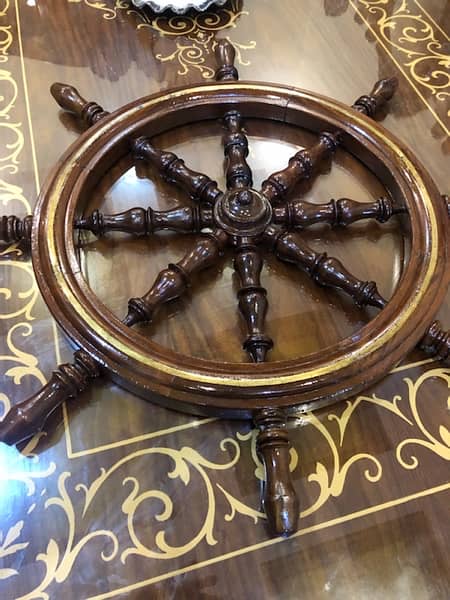 Wooden Sailors wheel - for sale 1