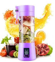 PORTABLE AND RECHARGEABLE BATTERY JUICE BLENDER 6 BLADES 380ML MINI FR 2