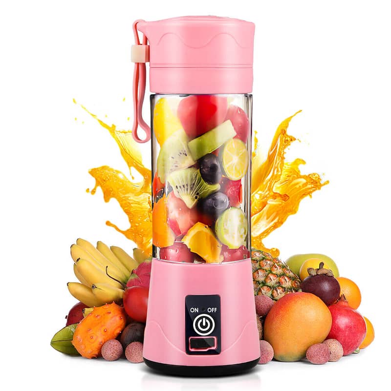 PORTABLE AND RECHARGEABLE BATTERY JUICE BLENDER 6 BLADES 380ML MINI FR 3