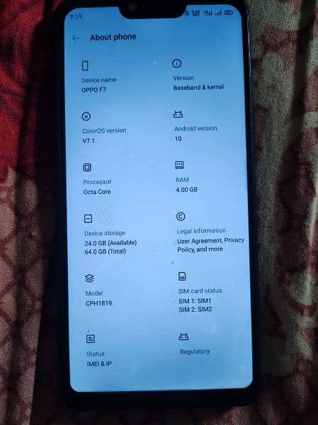 OPPO F7 64GB WITH FULL BOX 2