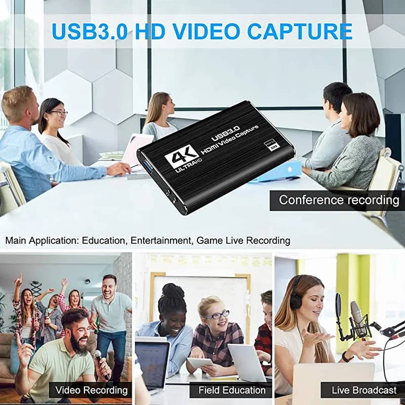 Computers & Accessories /HDMI 4k Video Capture card USB3.0 UHD 60fps 2