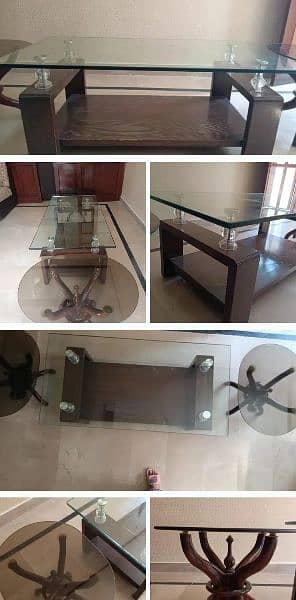 ~Centre table with two side tables slightly used 0