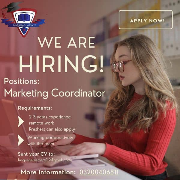 We are looking for Marketing Coordinator 0