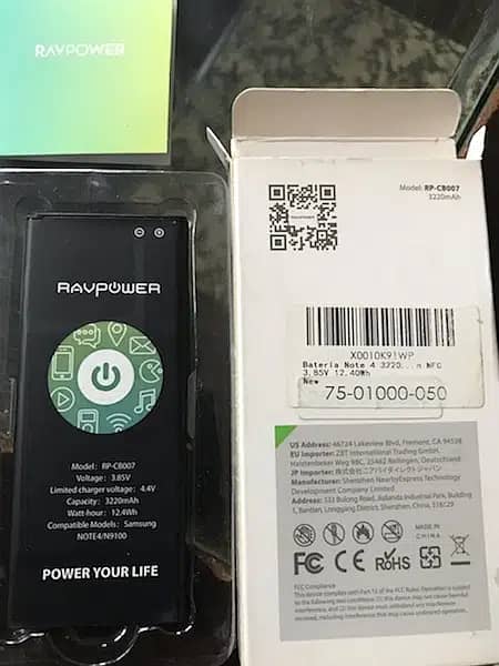 note 4 samsung galaxy battery orignal Ravpower n910 n910f n910c n910h 3