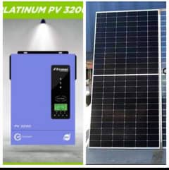 6 solar panel 580watt PV 3200 inverter Complete fitting 03216643843