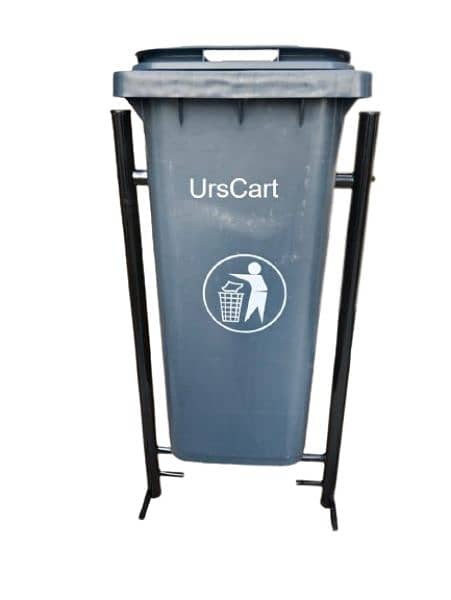 120 Litre Dustbin With fixed Hanging Stand 2