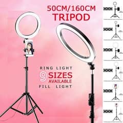 Ring light  with 7feet stand and mic available