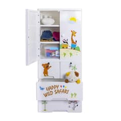 Kids Wardrobe Almirah Toys Drawers Cupboard Hanging Portion Cabinet