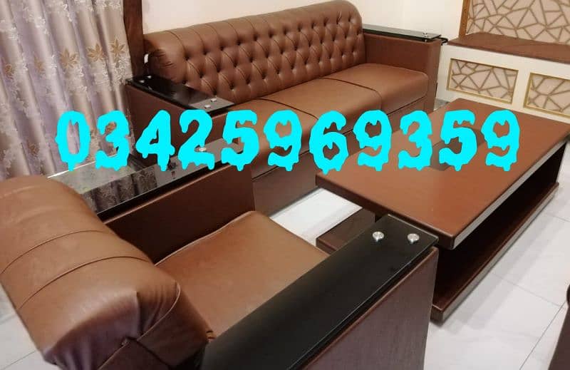 sofa set leather fabric 5,7 seater design furniture home chair table 12