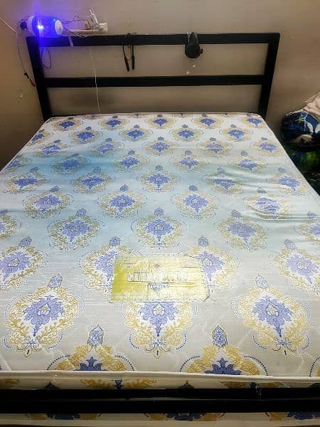 Double Bed made by Iron with Spring Mattress 7