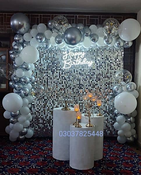 birthday decor, balloons decoration, anniversary decor,bridal shower, 5