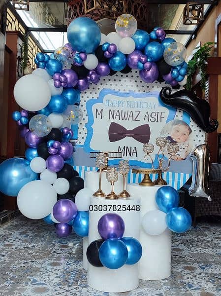 birthday decor, balloons decoration, anniversary decor,bridal shower, 17