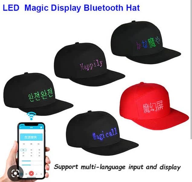 LED Light Display Bluetooth Cap/ Hat 1