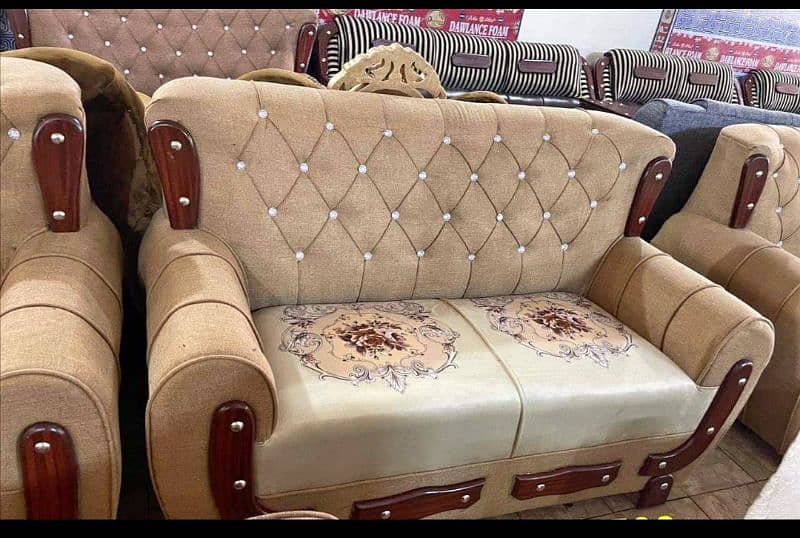 New latest design six seater sofa set 1-2-3 on wholesale rate 4