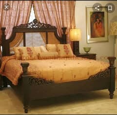 A unique beautiful bed with shesham wood