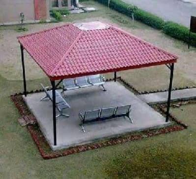 roof parking shades in fiber glass and green net. contect  03272933969