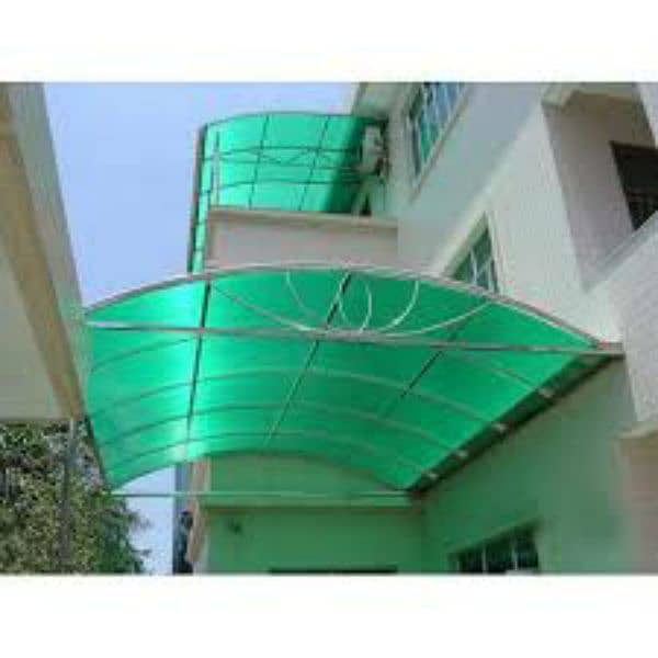 roof parking shades in fiber glass and green net. watsap . 03142344544 3