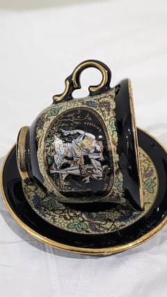 terracotta antique gold plated tea set.