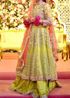 Mehndi bridal lehnga  (Designer: Maria Basit Malik)