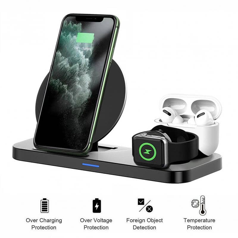 W40 3 in 1 Wireless Charger For iPhone Airpods Apple Watch 1