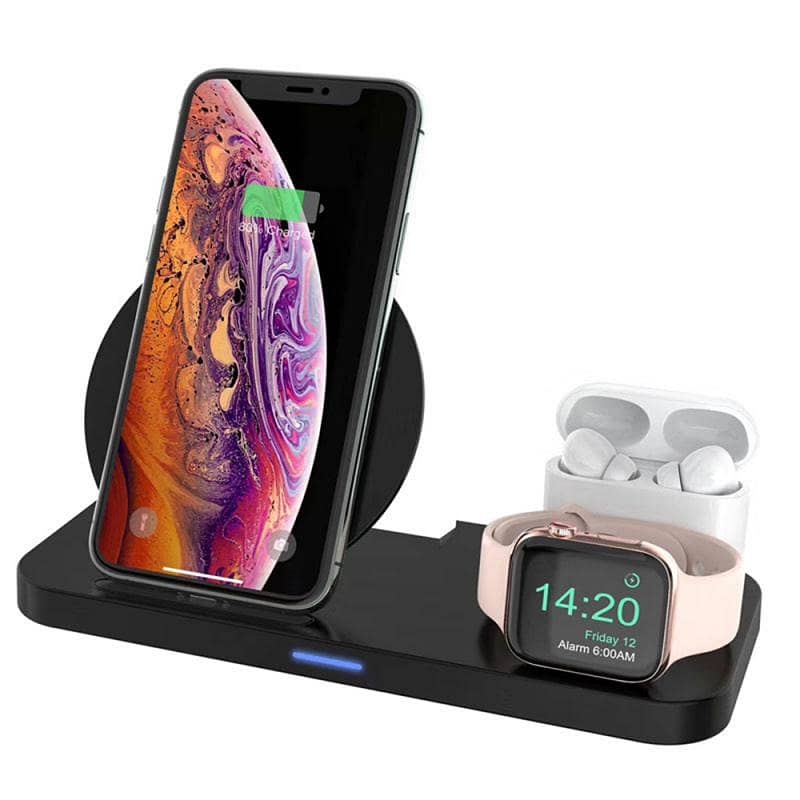 W40 3 in 1 Wireless Charger For iPhone Airpods Apple Watch 5