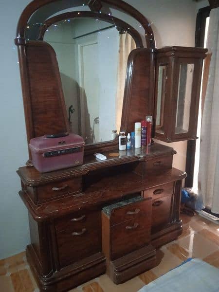 Dressing Table with seat in teak wood 5