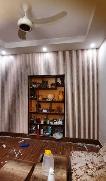 3D Wallpaper window blind False Ceiling Curtain Wooden Floor Pvc Sheet 11