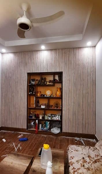 3D Wallpaper window blind False Ceiling Curtain Wooden Floor Pvc Sheet 10