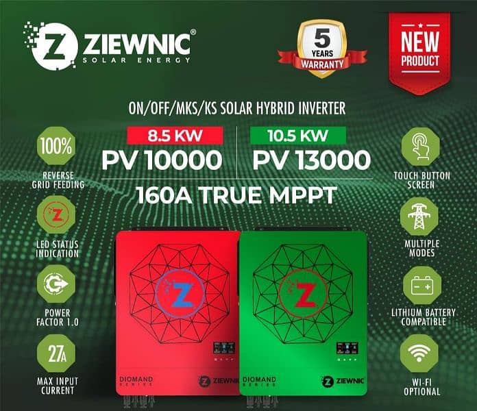 Ziewnic Diamond PV13000 10.5KW Solar Hybrid Inverter 3