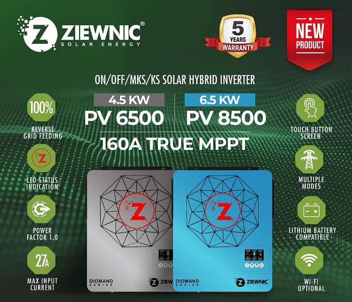 Ziewnic Diamond PV6500 4.5KW Solar Hybrid Inverter 3