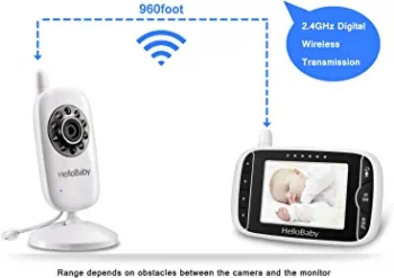 baby monitor. . tow way talk back night vision temperature sensor 3