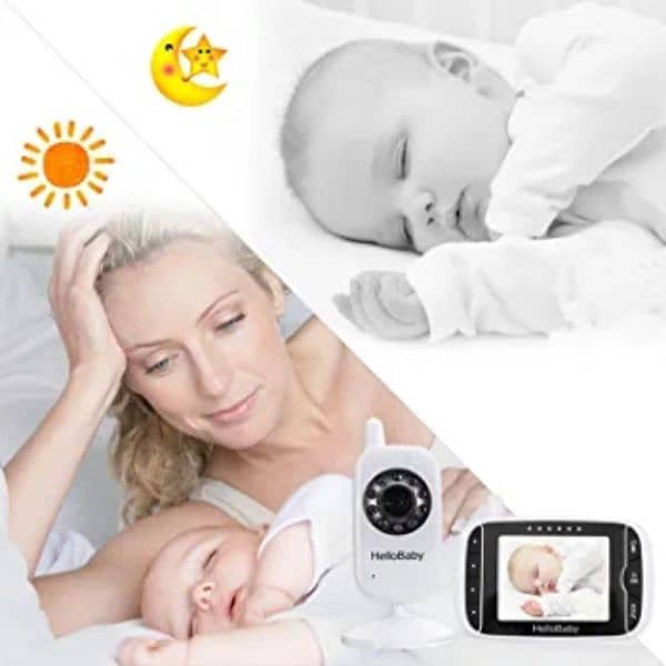 baby monitor. . tow way talk back night vision temperature sensor 4