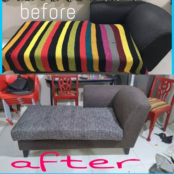 sofa repair/sofa maker/cover change/ polish work 11