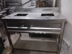 Two burner stove stainless steel used