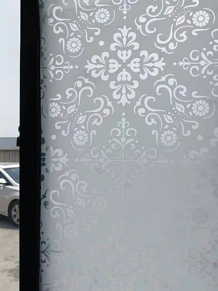 frost glass paper, black solar window film, wallpaper 2