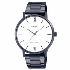 100% Original Casio Men's Stainless Steel Band Watch Black for Gifts