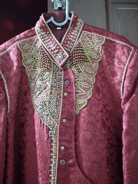 Red groom sherwani 0