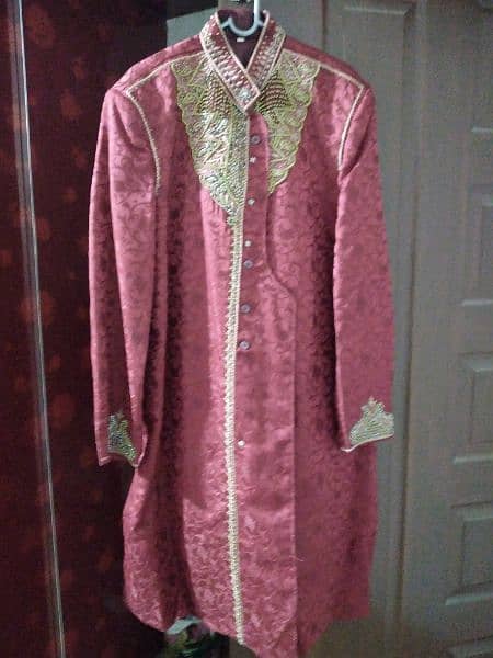 Red groom sherwani 1