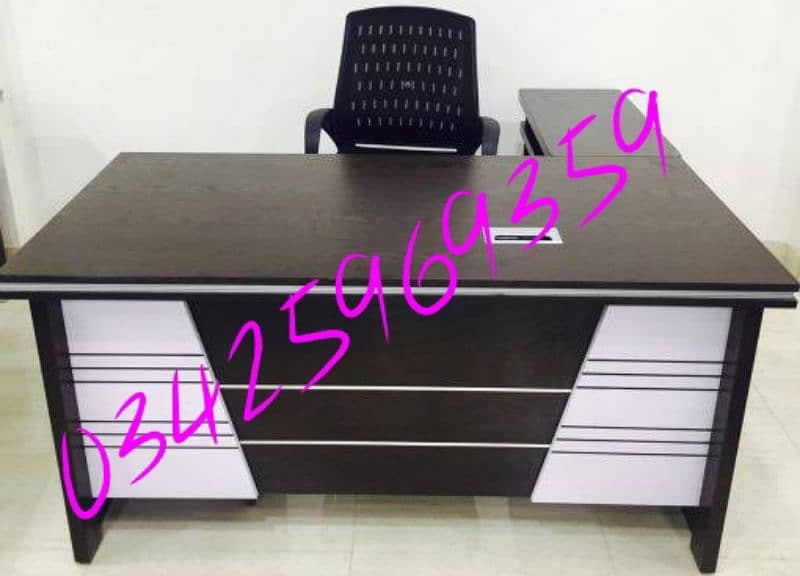Office Ceo desk L shape table furniture work sofa chair set study home 12