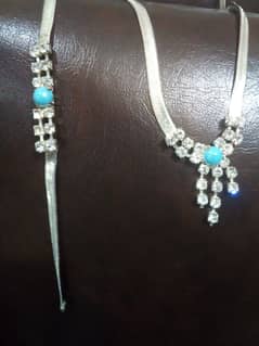 necklace with feroza stone. . . imported(iran)