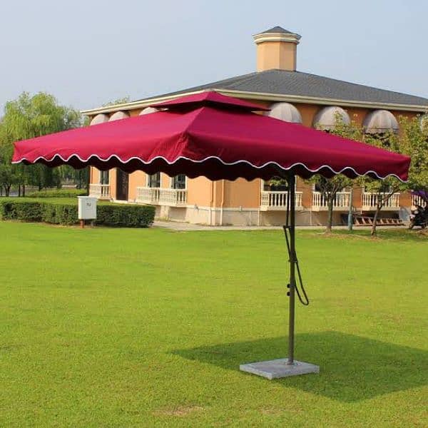 Side pole canopy Umbrella garden 1