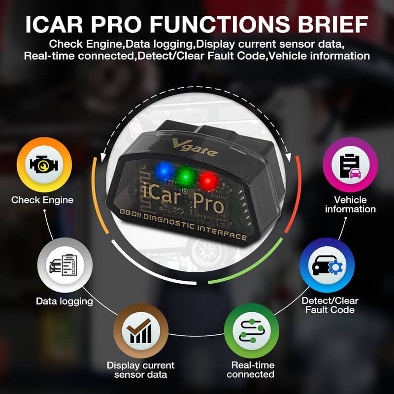 Vgate iCar Pro V2.3 vLinker MC V2.2 Bluetooth WiFi Car 03020062817 5